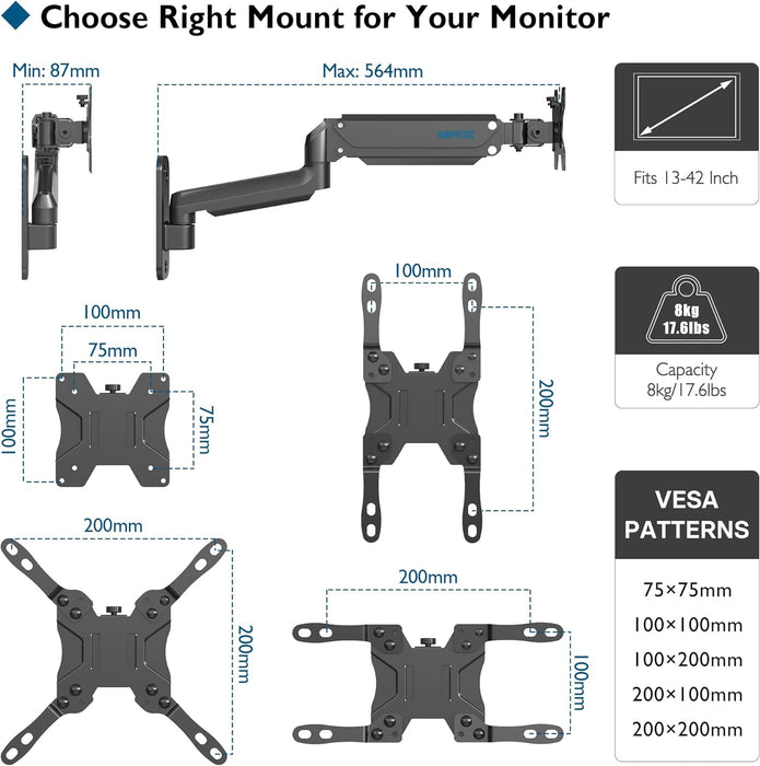 BT Monitor Wall Mount for 13-42 inch