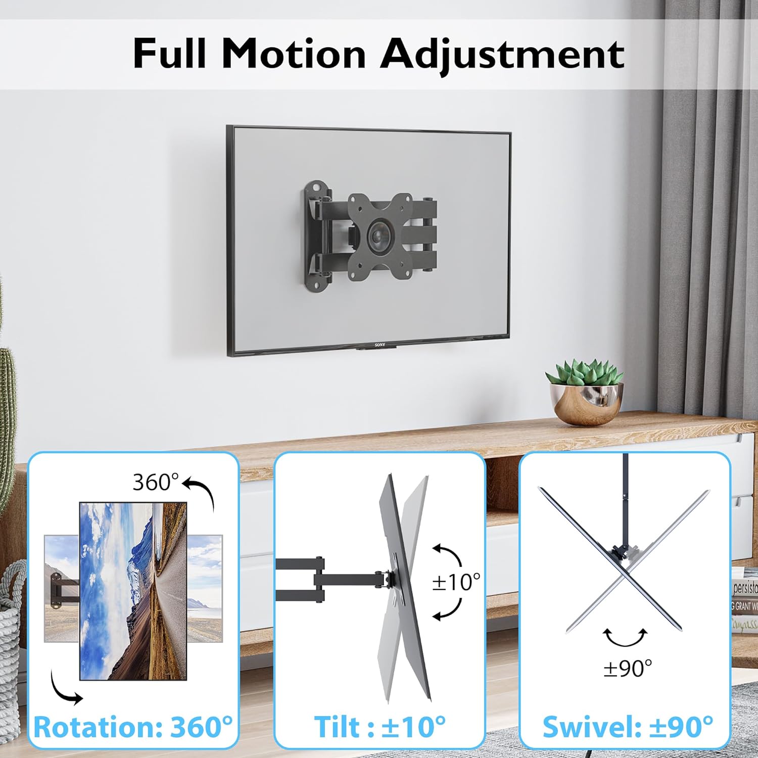 Moove 13" - 30" Full Motion Articulating TV Wall Mount Bracket Wall Mount Bracket Moove AVMounts