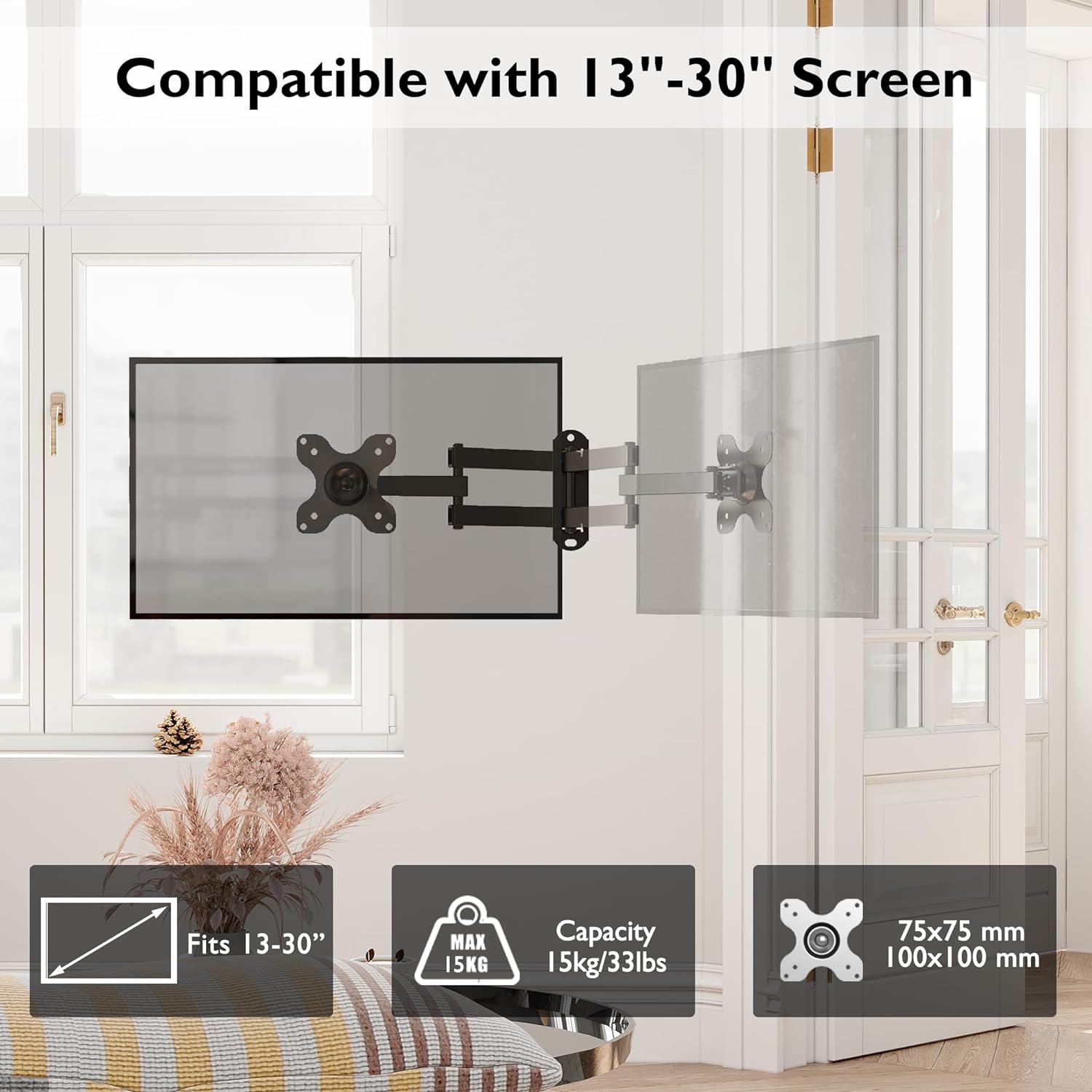 Moove 13" - 30" Full Motion Articulating TV Wall Mount Bracket Wall Mount Bracket Moove AVMounts
