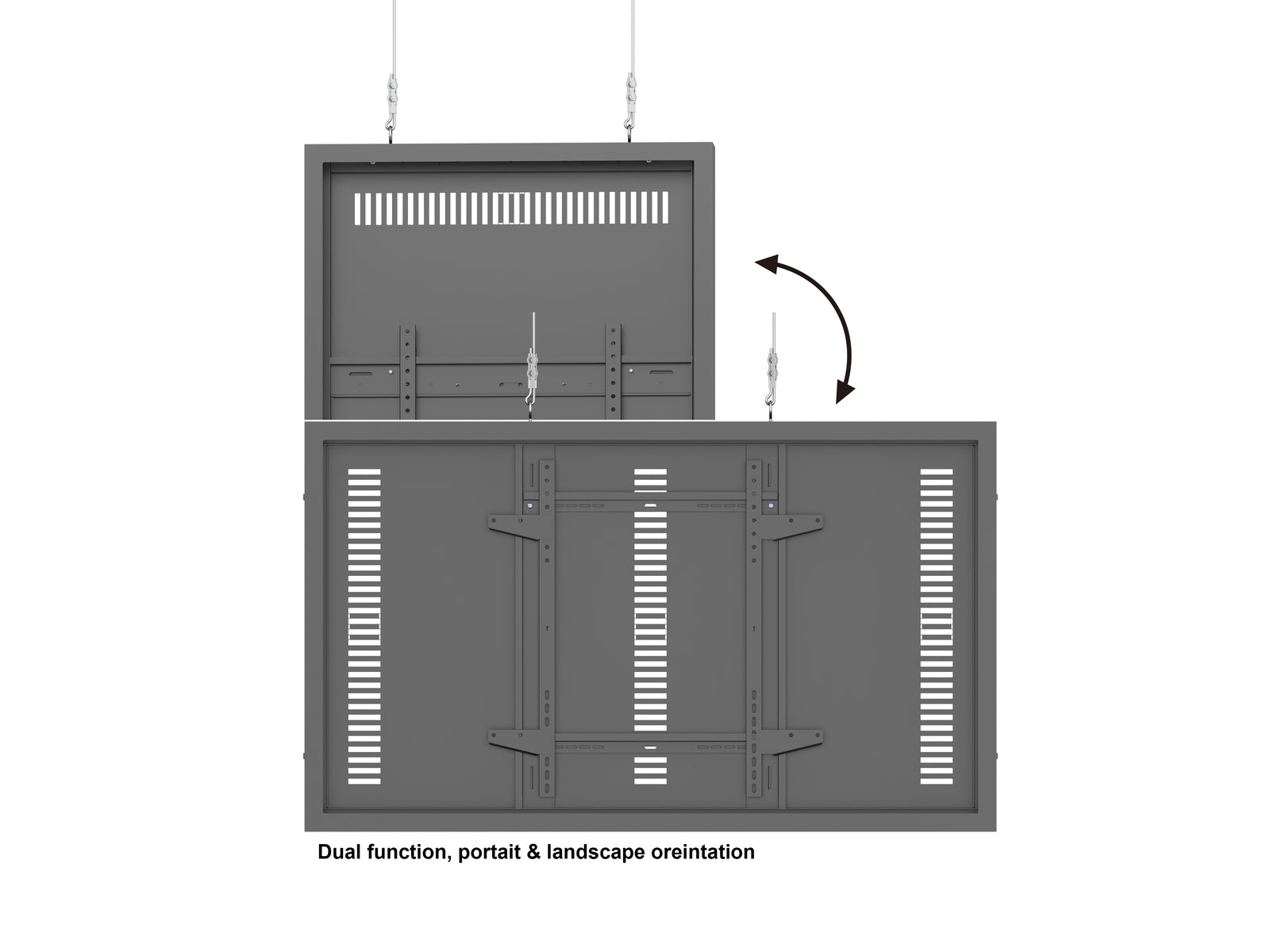Multibrackets M Pro Series Enclosure 55" High Brightness Wire Medium Black Signage Display Enclosures Multibrackets