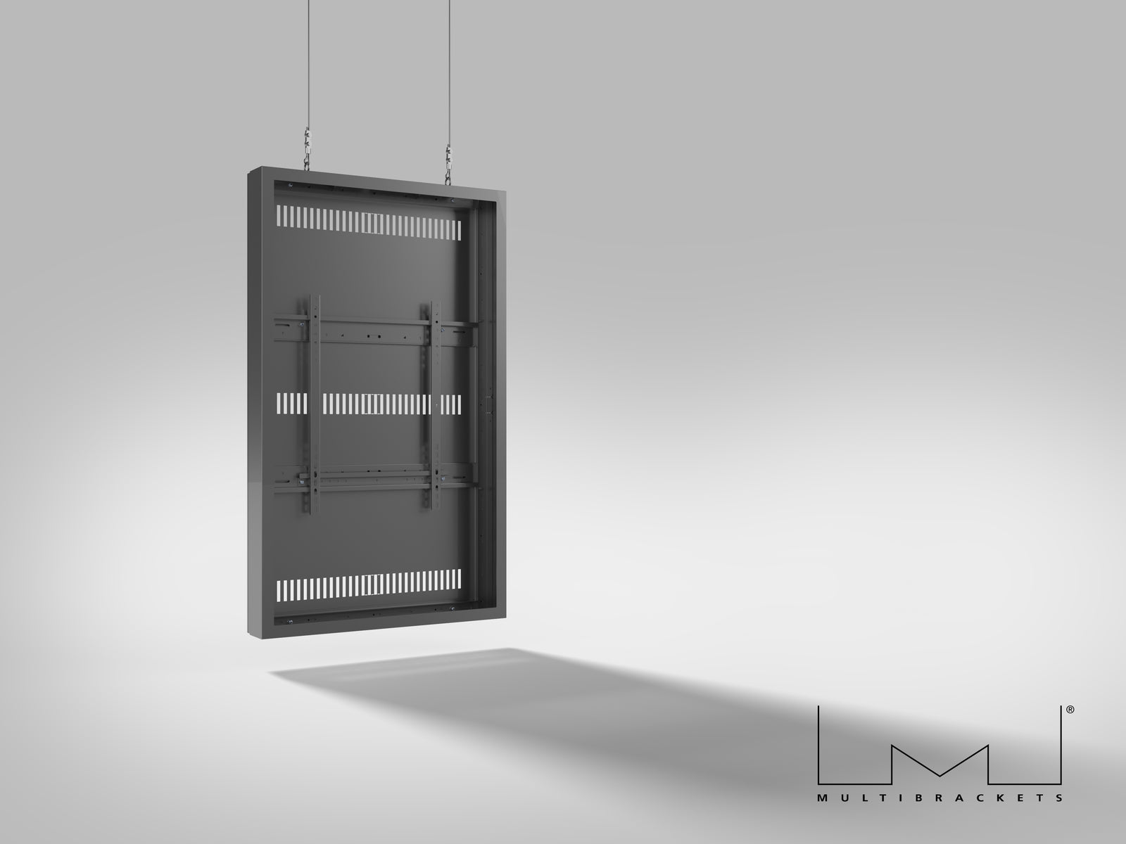 Multibrackets M Pro Series Enclosure 55" High Brightness Wire Medium Black Signage Display Enclosures Multibrackets