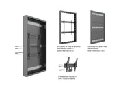 Multibrackets M Pro Series Enclosure 55" High Brightness Column Medium Black Signage Display Enclosures Multibrackets