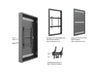 Multibrackets M Pro Series Enclosure 55" High Brightness Column Medium Black Signage Display Enclosures Multibrackets
