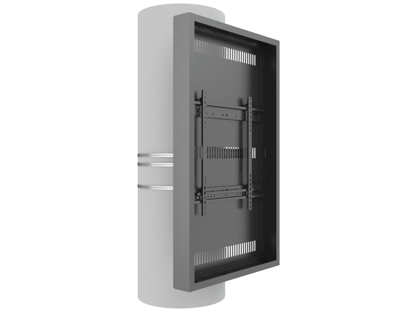 Multibrackets M Pro Series Enclosure 55" High Brightness Column Medium Black Signage Display Enclosures Multibrackets