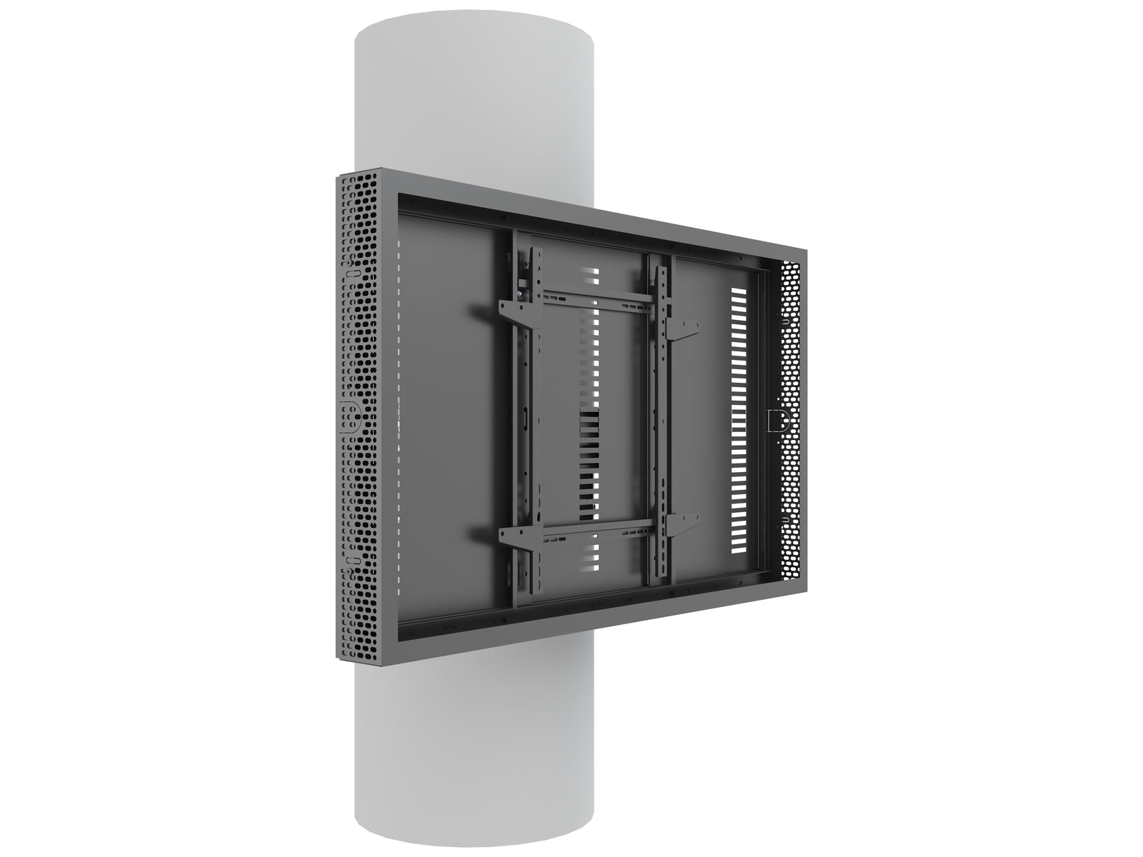 Multibrackets M Pro Series Enclosure 55" High Brightness Column Medium Black Signage Display Enclosures Multibrackets
