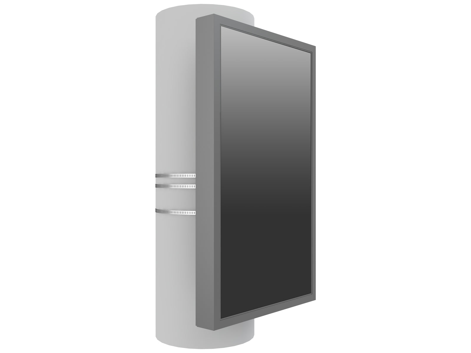 Multibrackets M Pro Series Enclosure 55" High Brightness Column Medium Black Signage Display Enclosures Multibrackets