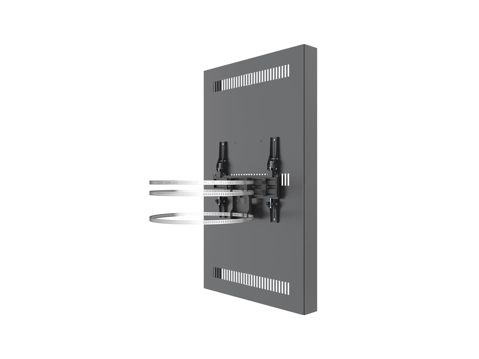 Multibrackets M Pro Series Enclosure 55" High Brightness Column Medium Black Signage Display Enclosures Multibrackets
