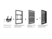 Multibrackets M Pro Series Enclosure 55" High Brightness Column Medium Black Signage Display Enclosures Multibrackets