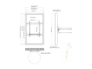 Multibrackets M Pro Series Enclosure 55" High Brightness Column Medium Black Signage Display Enclosures Multibrackets