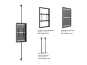Multibrackets M Pro Series Enclosure 55" High Brightness Floor to Ceiling Medium Black Signage Display Enclosures Multibrackets