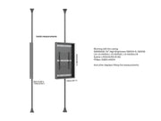 Multibrackets M Pro Series Enclosure 55" High Brightness Floor to Ceiling Medium Black Signage Display Enclosures Multibrackets