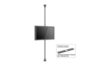 Multibrackets M Pro Series Enclosure 55" High Brightness Floor to Ceiling Medium Black Signage Display Enclosures Multibrackets