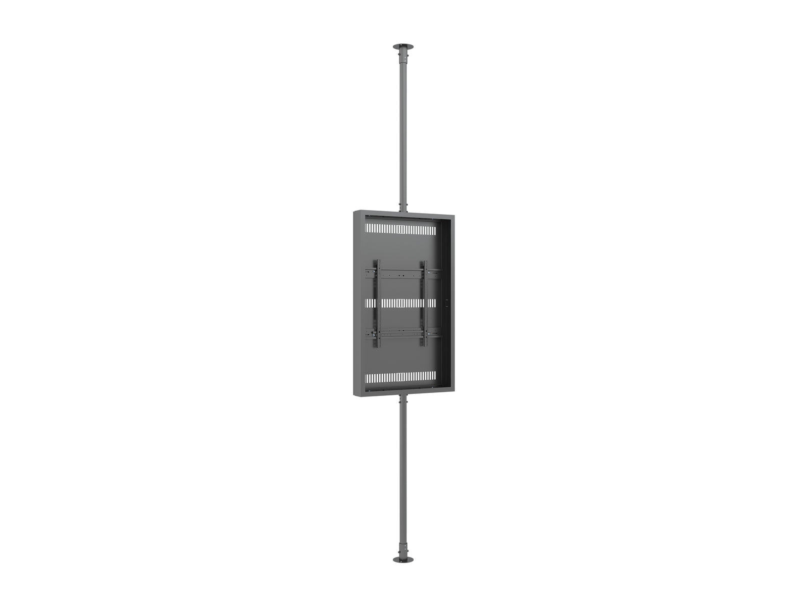 Multibrackets M Pro Series Enclosure 55" High Brightness Floor to Ceiling Medium Black Signage Display Enclosures Multibrackets