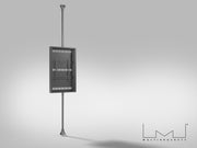 Multibrackets M Pro Series Enclosure 55" High Brightness Floor to Ceiling Medium Black Signage Display Enclosures Multibrackets