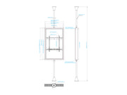 Multibrackets M Pro Series Enclosure 55" High Brightness Floor to Ceiling Medium Black Signage Display Enclosures Multibrackets