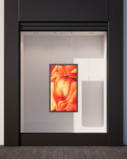 Multibrackets M Pro Series Enclosure 55" High Brightness Floor to Ceiling Medium Black Signage Display Enclosures Multibrackets