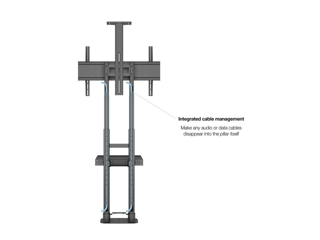 Multibrackets M Public Floormount Basic 180 Incl Shelf & Cameraholder | For 55" - 80" Screens Floor Stand Multibrackets