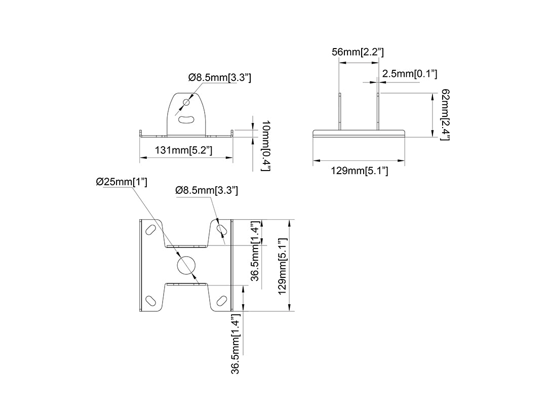 Multibrackets M Pro Series Face Down Ceiling Adapter | 7350105217272 Mounting Accessory Multibrackets