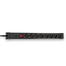 Lindy 8-Way Schuko Mains Power Extension with Switch, Black | 73104