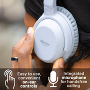 Lindy BNX-60 Wireless Active Noise Cancelling Headphones with aptX, Cool Grey Headset Lindy