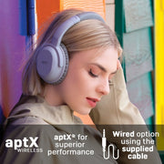 Lindy BNX-60 Wireless Active Noise Cancelling Headphones with aptX, Cool Grey Headset Lindy