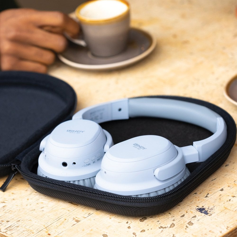 Lindy BNX-60 Wireless Active Noise Cancelling Headphones with aptX, Cool Grey Headset Lindy