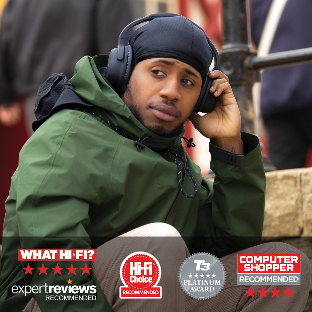 Lindy BNX-60 Wireless Active Noise Cancelling Headphones - Matt Black Headset Lindy