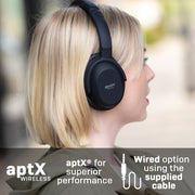 Lindy BNX-60 Wireless Active Noise Cancelling Headphones - Matt Black Headset Lindy