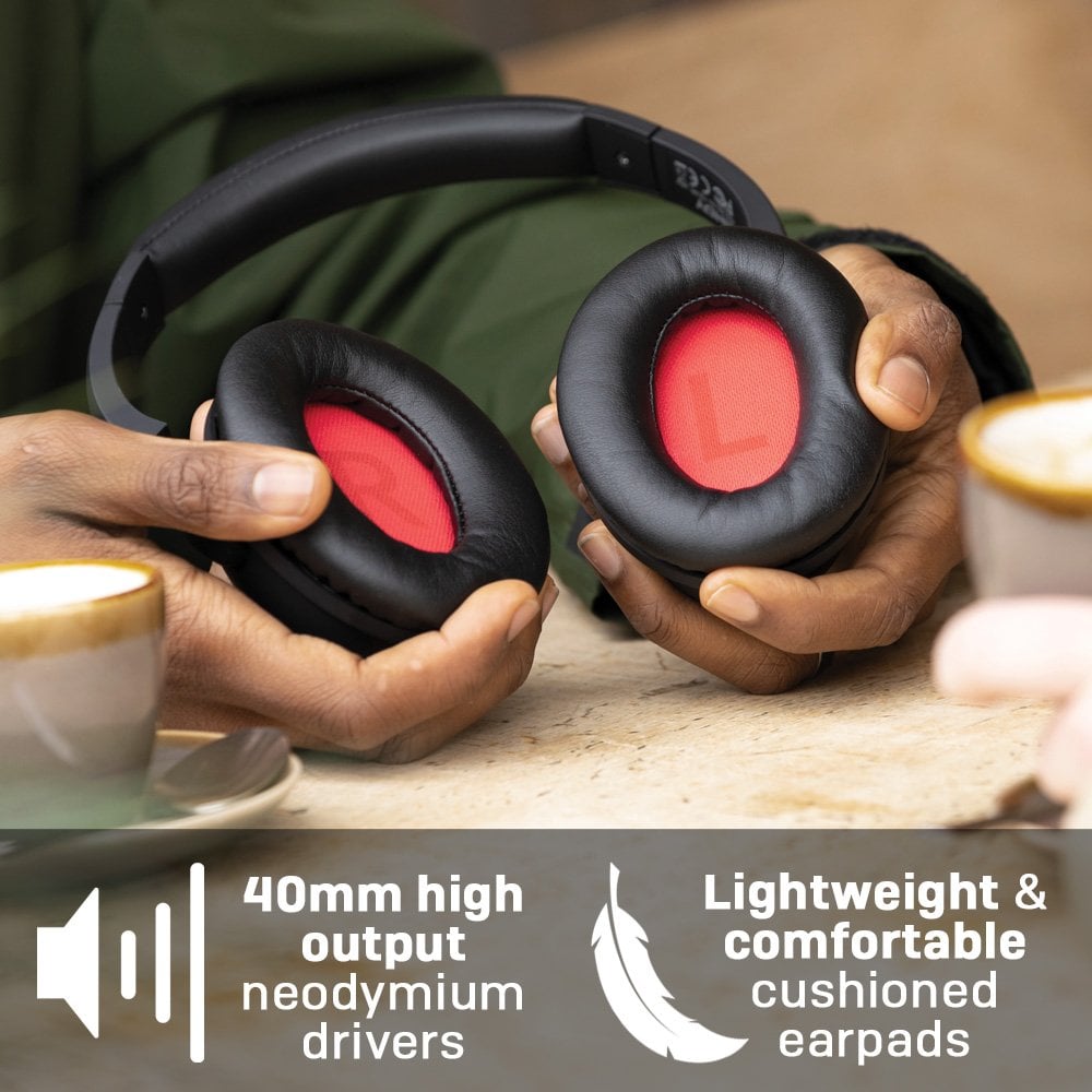 Lindy BNX-60 Wireless Active Noise Cancelling Headphones - Matt Black Headset Lindy