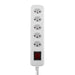 Lindy 5-Way Swiss 3-Pin Mains Power Extension with Switch, White | 73167 Lindy Power Strips Lindy