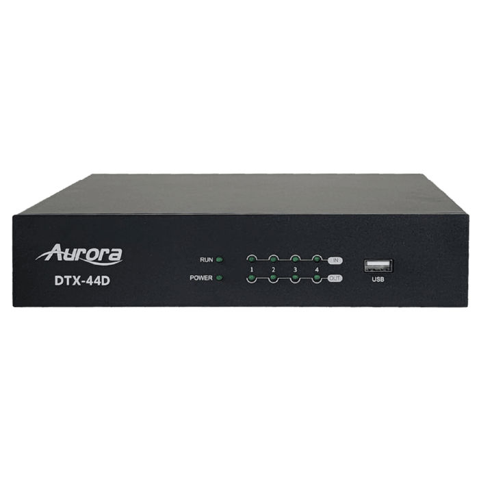 Aurora DTX-44D 4x4 Dante DSP with 4x4 Analog in and Out Multimedia Aurora