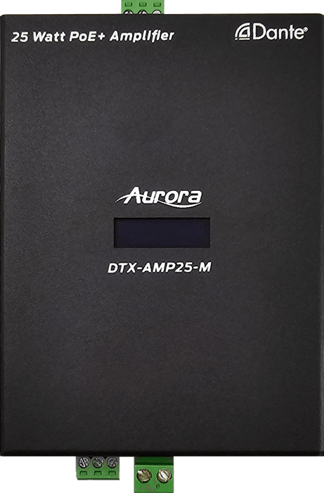 Aurora Multimedia DTX-AMP25-M Dante 25 Watt PoE+ Amplifier Aurora Amplifier Aurora