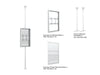 Multibrackets M Pro Series Enclosure 43" Floor to Ceiling Medium White Signage Display Enclosures Multibrackets