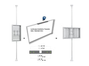 Multibrackets M Pro Series Enclosure 43" Floor to Ceiling Medium White Signage Display Enclosures Multibrackets