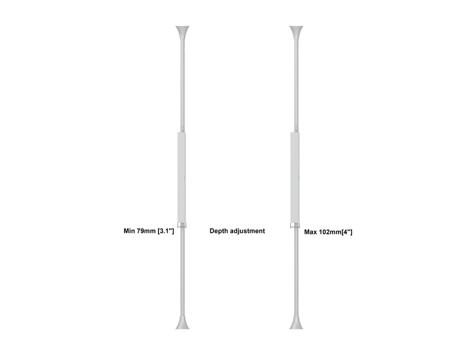 Multibrackets M Pro Series Enclosure 43" Floor to Ceiling Medium White Signage Display Enclosures Multibrackets