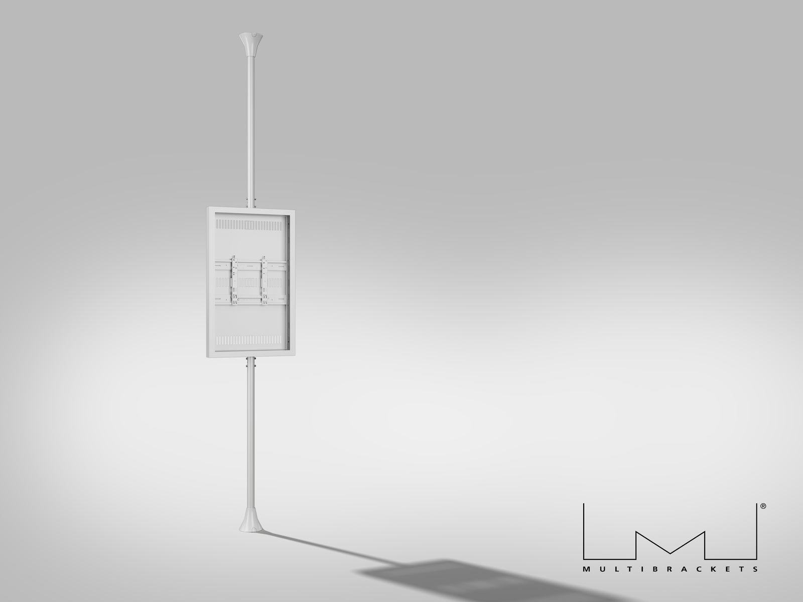 Multibrackets M Pro Series Enclosure 43" Floor to Ceiling Medium White Signage Display Enclosures Multibrackets