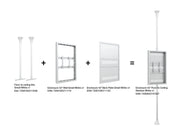 Multibrackets M Pro Series Enclosure 43" Floor to Ceiling Medium White Signage Display Enclosures Multibrackets