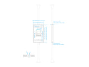 Multibrackets M Pro Series Enclosure 43" Floor to Ceiling Medium White Signage Display Enclosures Multibrackets