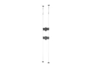 Multibrackets M Pro Wire MBC2U Dual Screen Floor to Ceiling Mount for 27"-32" Screens | 7340234811298 Floor to Ceiling Display Mount Multibrackets