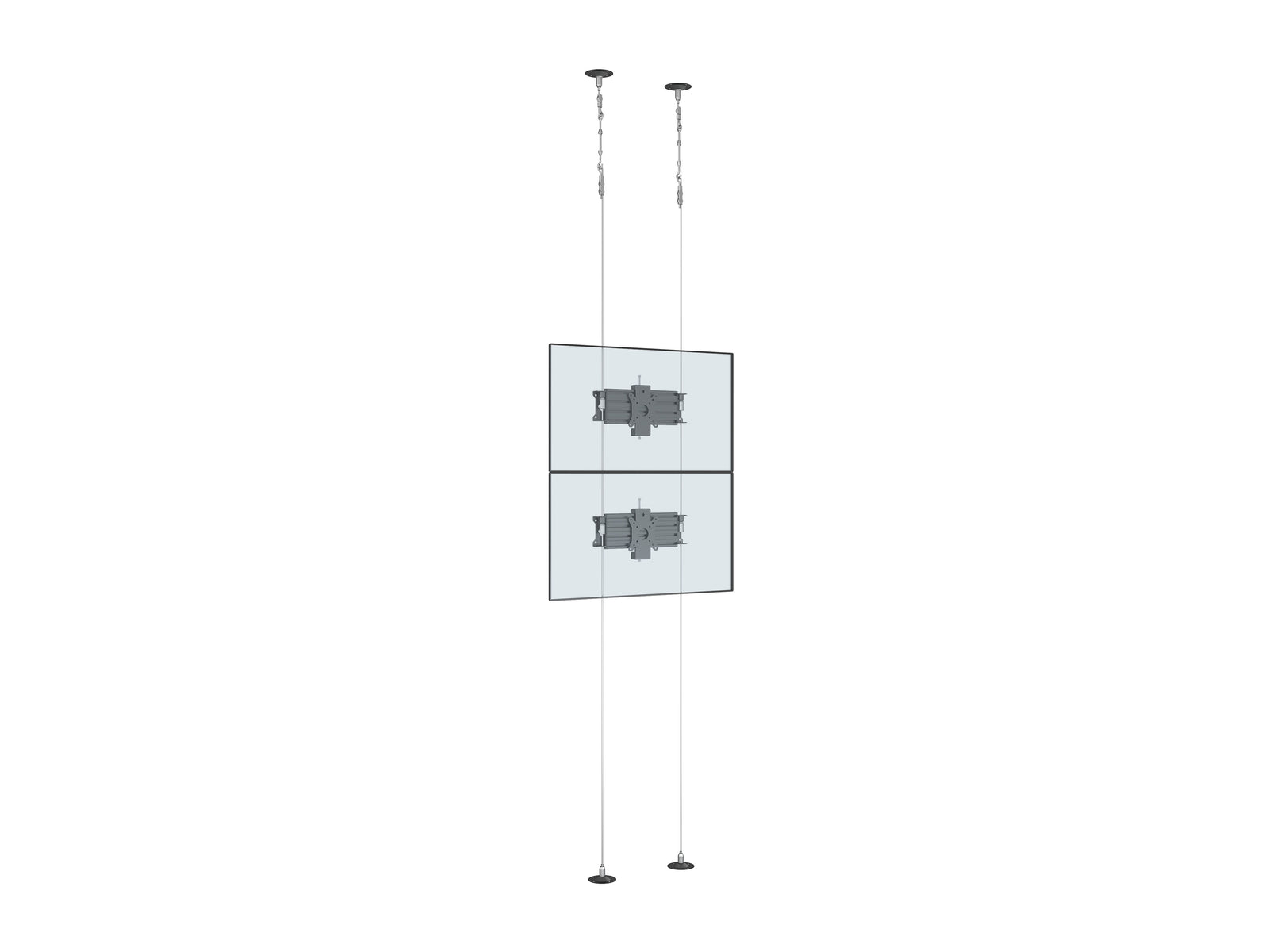 Multibrackets M Pro Wire MBC2U Dual Screen Floor to Ceiling Mount for 27"-32" Screens | 7340234811298 Floor to Ceiling Display Mount Multibrackets