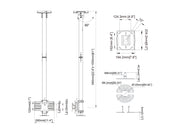 Multibrackets MBC1U M Pro CCTV Ceiling Mount For Single-Dome Camera | 7340234811373 Ceiling Mount Bracket Multibrackets