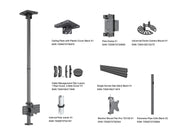 Multibrackets MBC1U M Pro CCTV Ceiling Mount For Single-Dome Camera | 7340234811373 Ceiling Mount Bracket Multibrackets