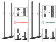Multibrackets M Pro 1.5m Dual Pole Floor Stand For 55"-90" Screens | 7340234811533
