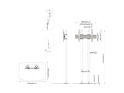 Multibrackets M Pro 1.5m Dual Pole Floor Stand For 55"-90" Screens | 7340234811533