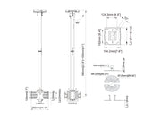 Multibrackets M Pro CCTV Ceiling Mount | 7340234811786 Ceiling Mount Bracket Multibrackets