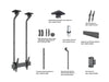 Multibrackets MBC1USDGC M Pro 1.5m Ceiling Mount For 40"-100" Displays | 7340234811922 Ceiling Mount Bracket Multibrackets