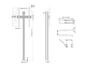 Multibrackets M Pro Fixed Floor to Wall Column For 55"-98" Screens | 7340234812684