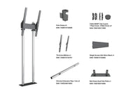 Multibrackets M Pro 1.5m Dual Pole Floor Base For 55"-90" Screens | 7340234813148