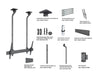 Multibrackets MBC1USDGC M Pro 1.5m Ceiling Mount 65"-115" Displays | 7340234813421 Ceiling Mount Bracket Multibrackets
