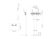Multibrackets M Pro Dual Pole Floor Stand For 75"-98" Screens | 7340234813483